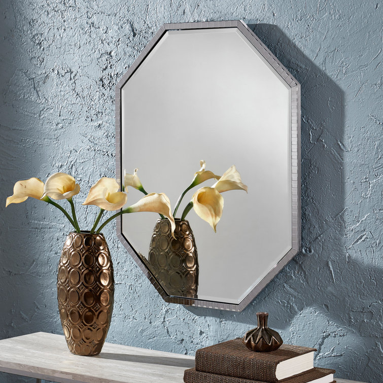 Everly Quinn Fiala Metal Octagon Wall Mirror Reviews Wayfair